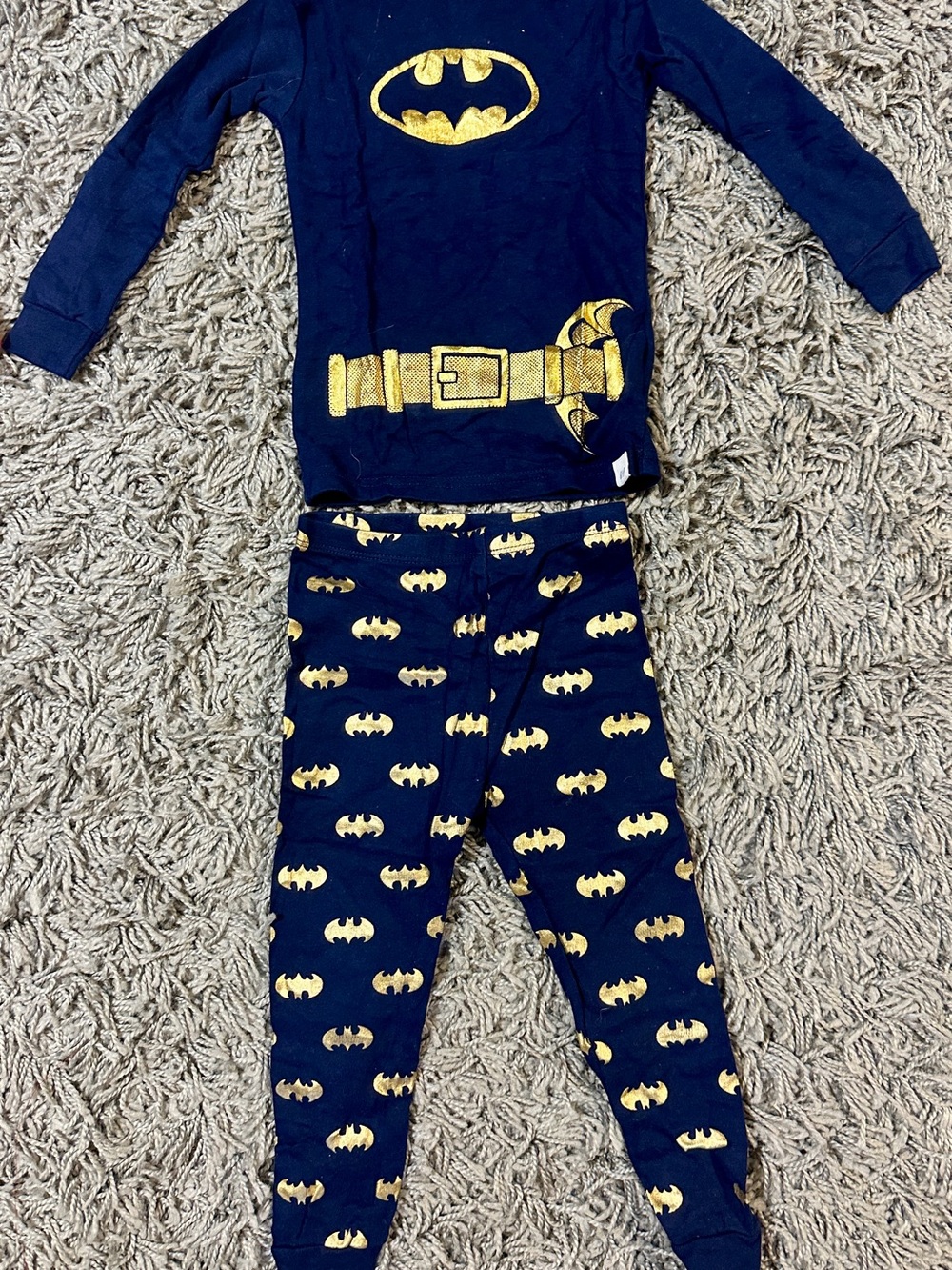GAP Navy and Gold Batman Pajama Set